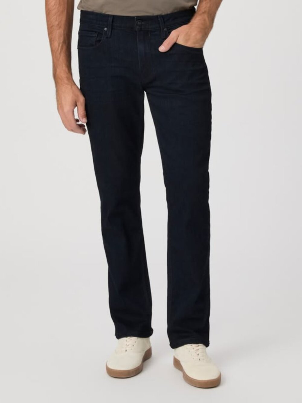 PAIGE Men's Normandie 34" Straight Jean in Inkwell Navy Blue Size 36